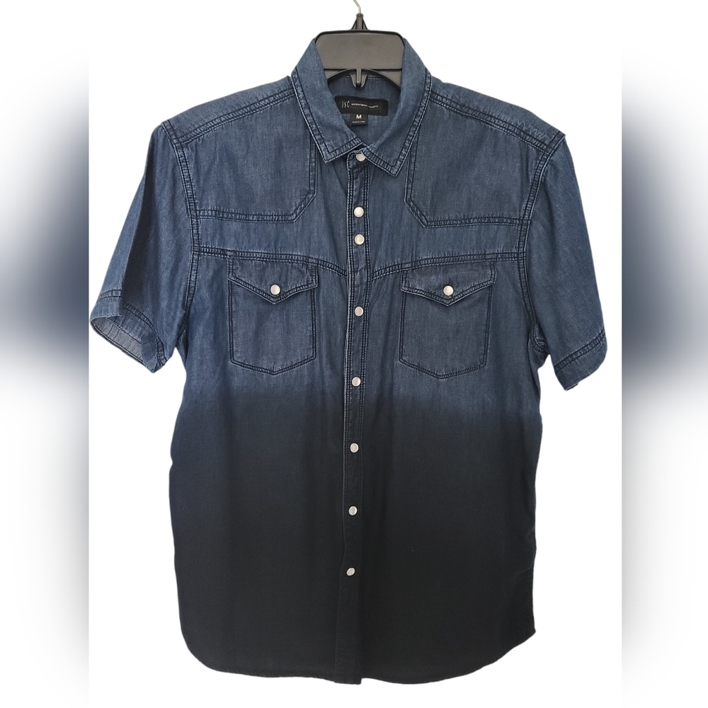 INC International Concepts Men's Button Down Short Sleeve Shirt Medium